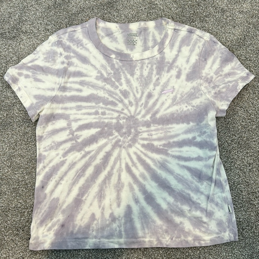 Vans purple/white tye dye t shirt size large
